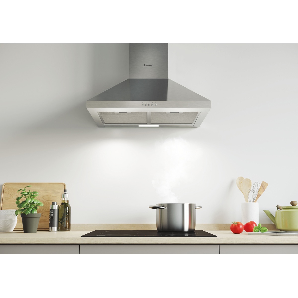 Campana decorativa Candy 3 niveles de potencia - CCE116/1XGG Inox-4