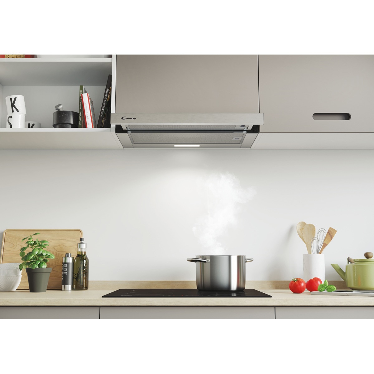 Campana telescópica Candy 2 niveles de potencia - CBT6130/3X Inox-3