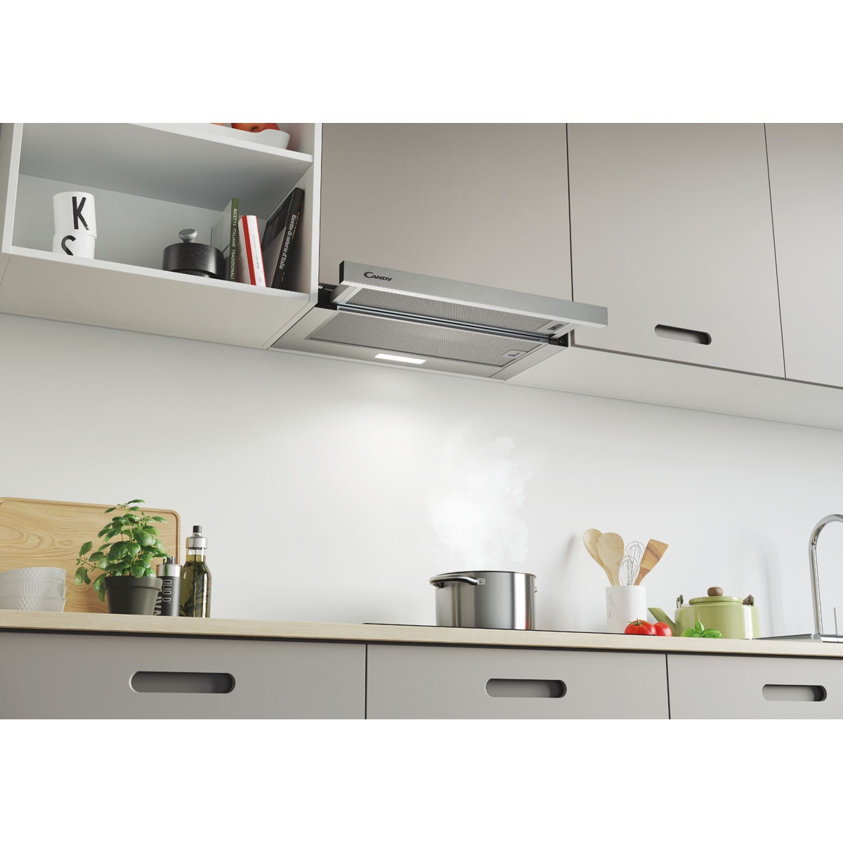 Campana telescópica Candy 2 niveles de potencia - CBT6130/3X Inox-4
