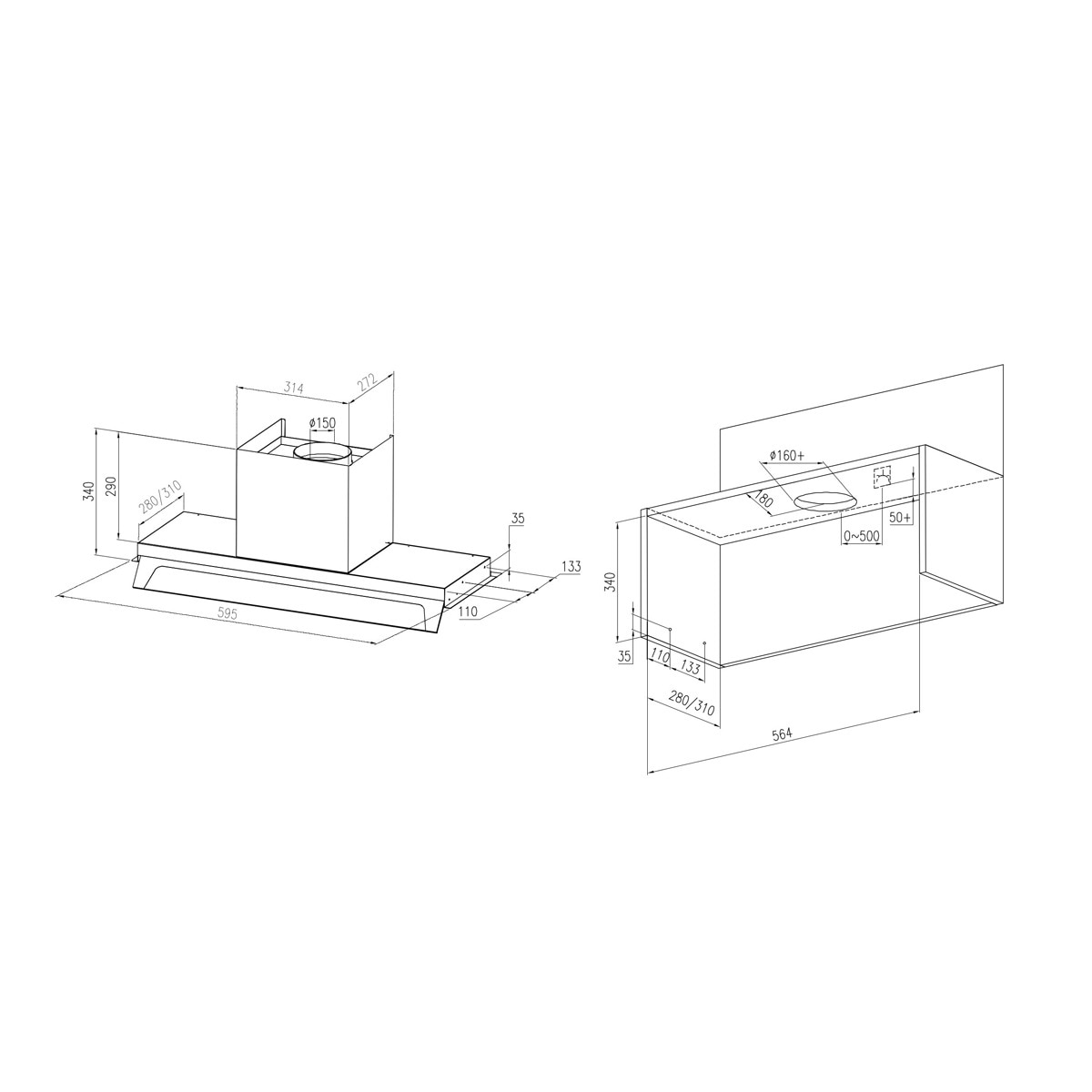 Exaustor de Filtragem Candy CPY6MXVGG de 3 Velocidades e de 60 cm - Inox Inox-2
