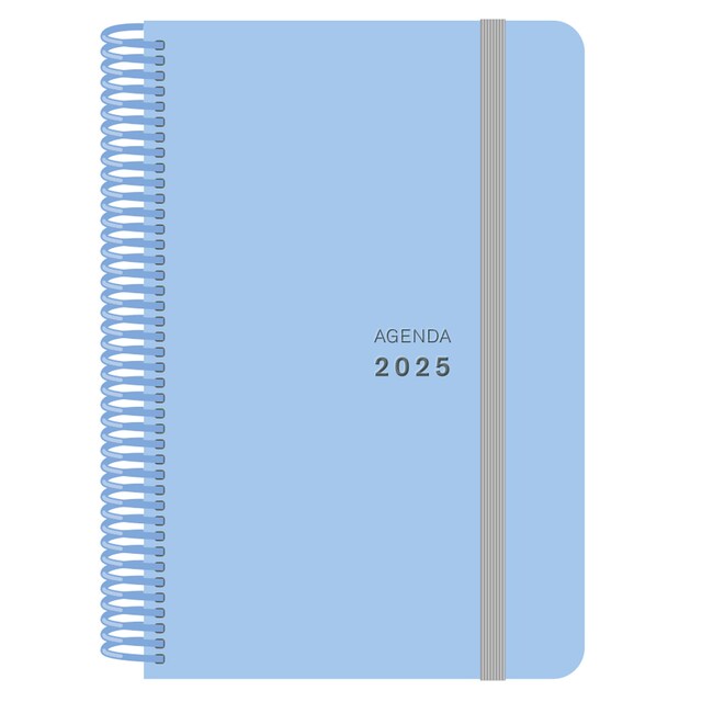 Imagen 0 de Agenda anual 2025 1 día por página Azul pastel Senfort