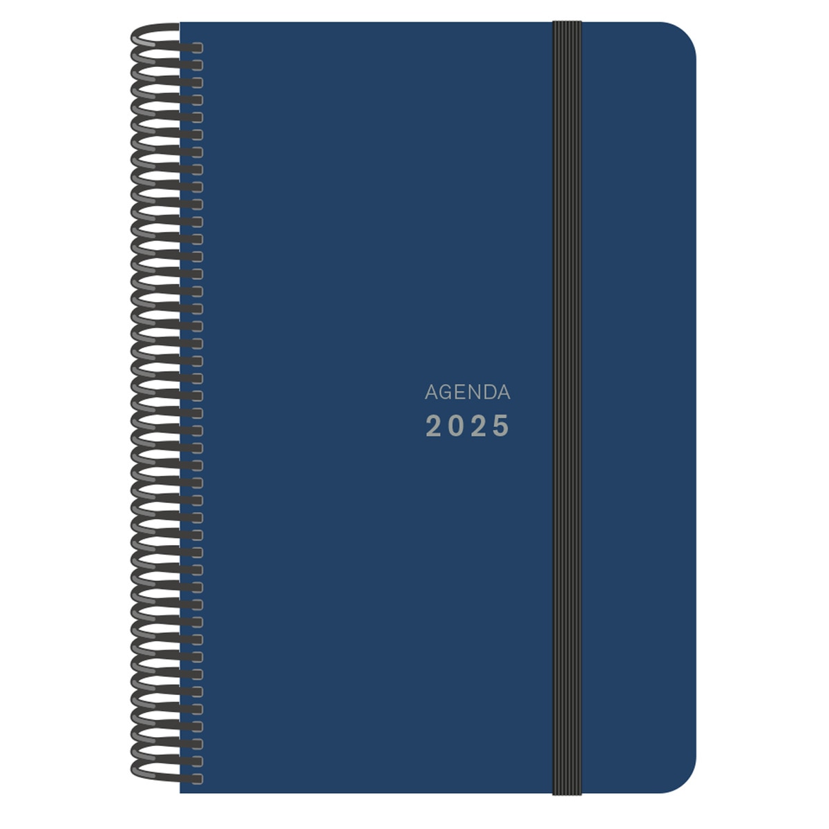 Agenda anual 2025 1 dia por página Unicolor Azul Senfort 1