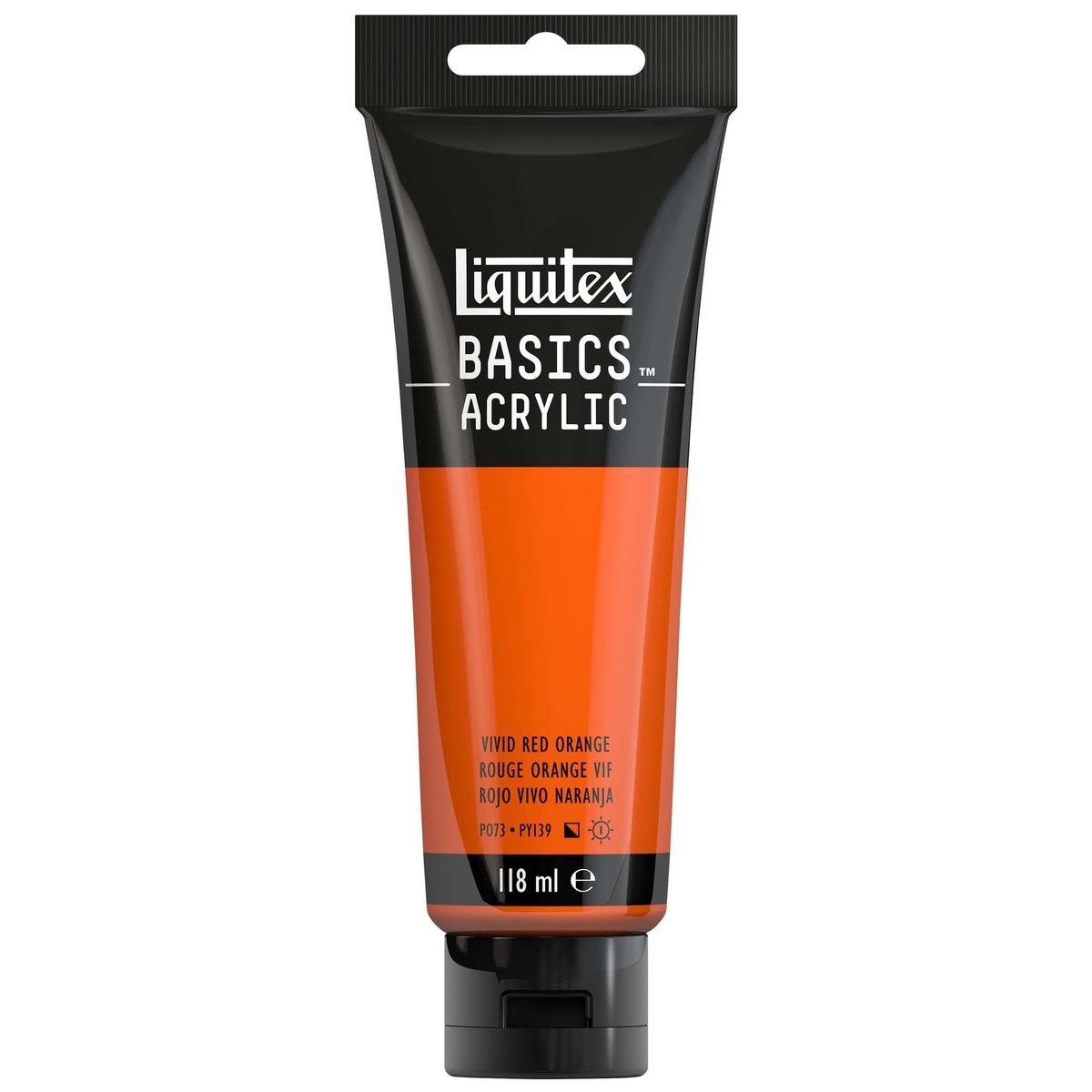 Liquitex Acrílico Basics Vermelho Vivo Laranja 118ml 1