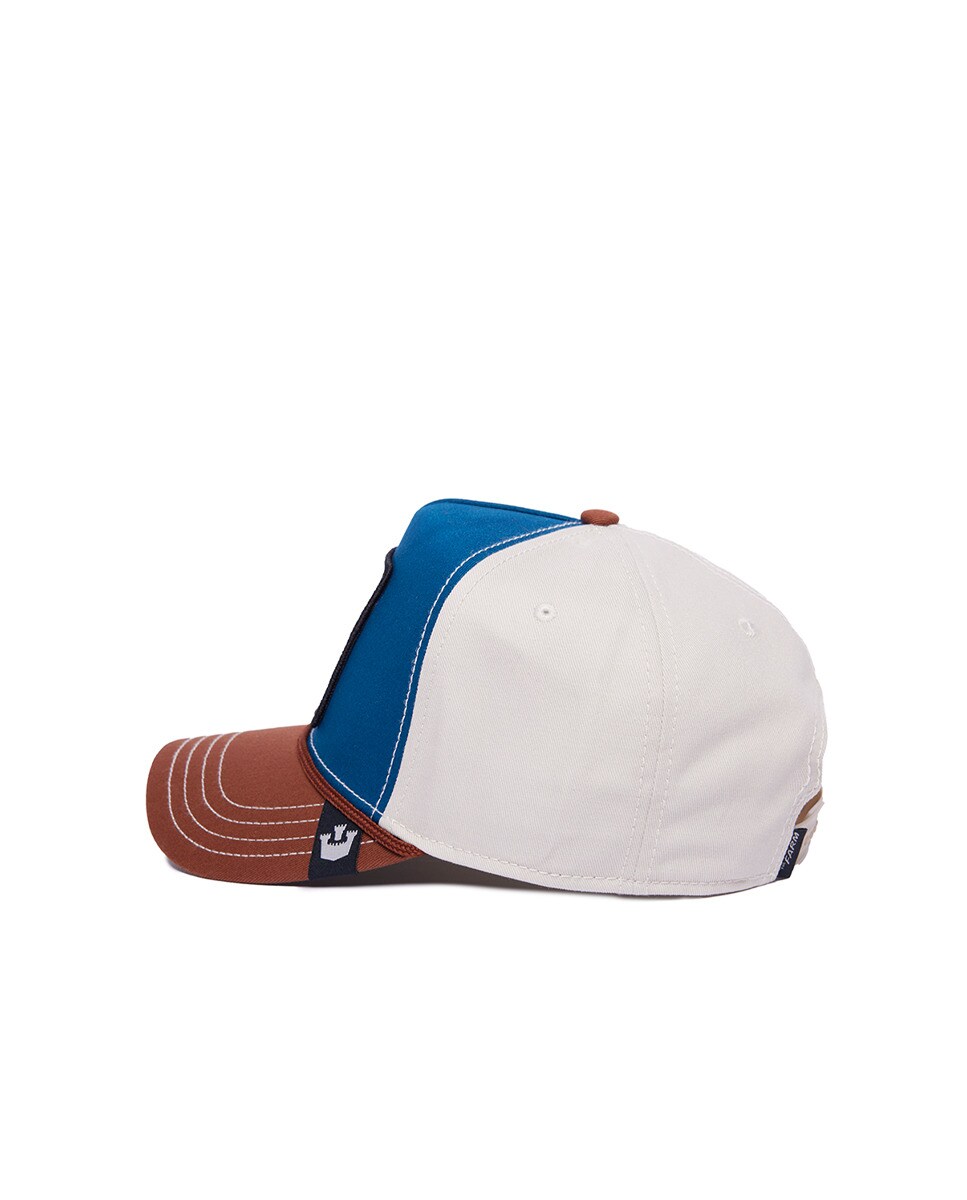 Boné de Basebol Tipo Trucker com Emblema de Cão à Frente Azul-marinho-5