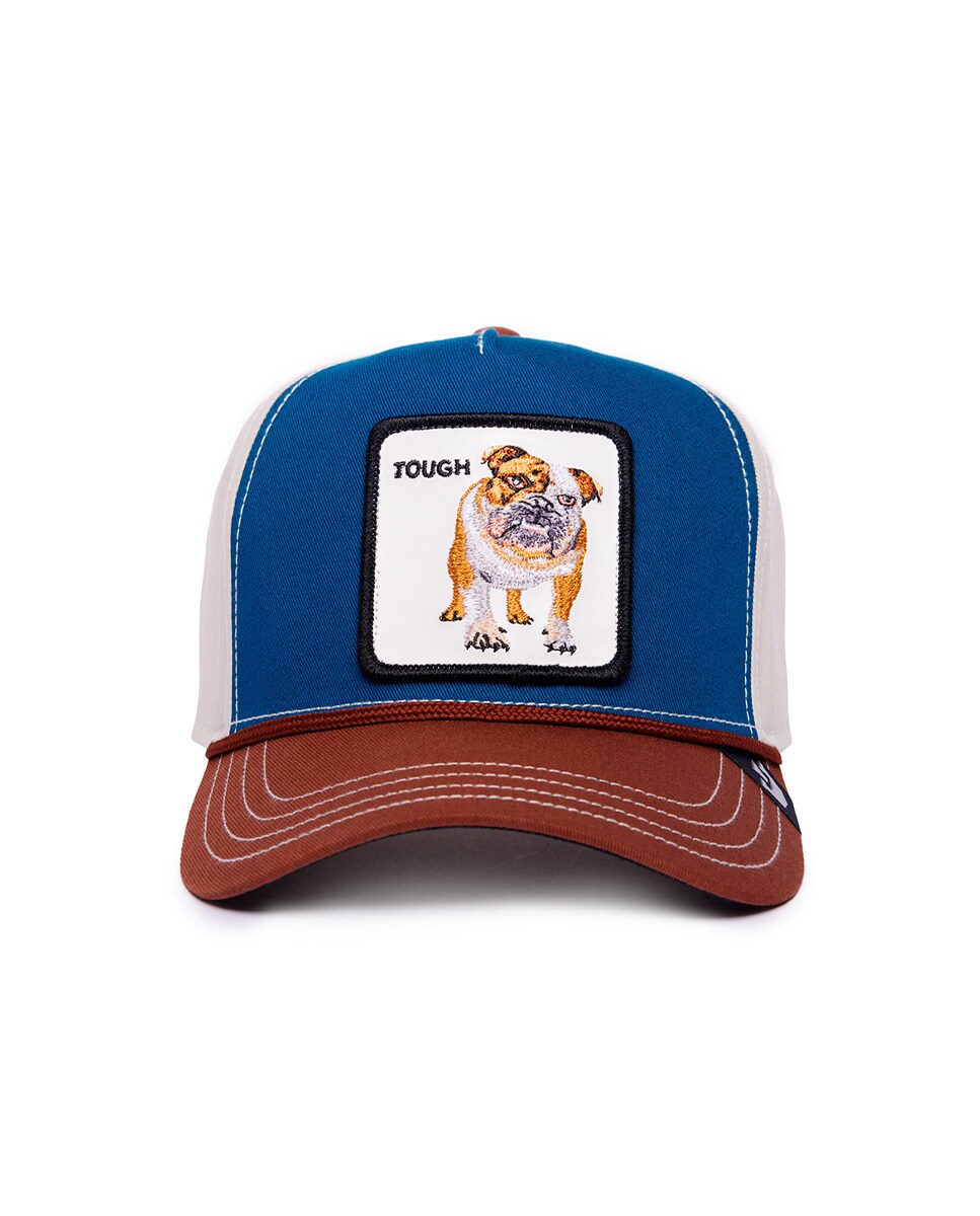Boné de Basebol Tipo Trucker com Emblema de Cão à Frente Azul-marinho-1