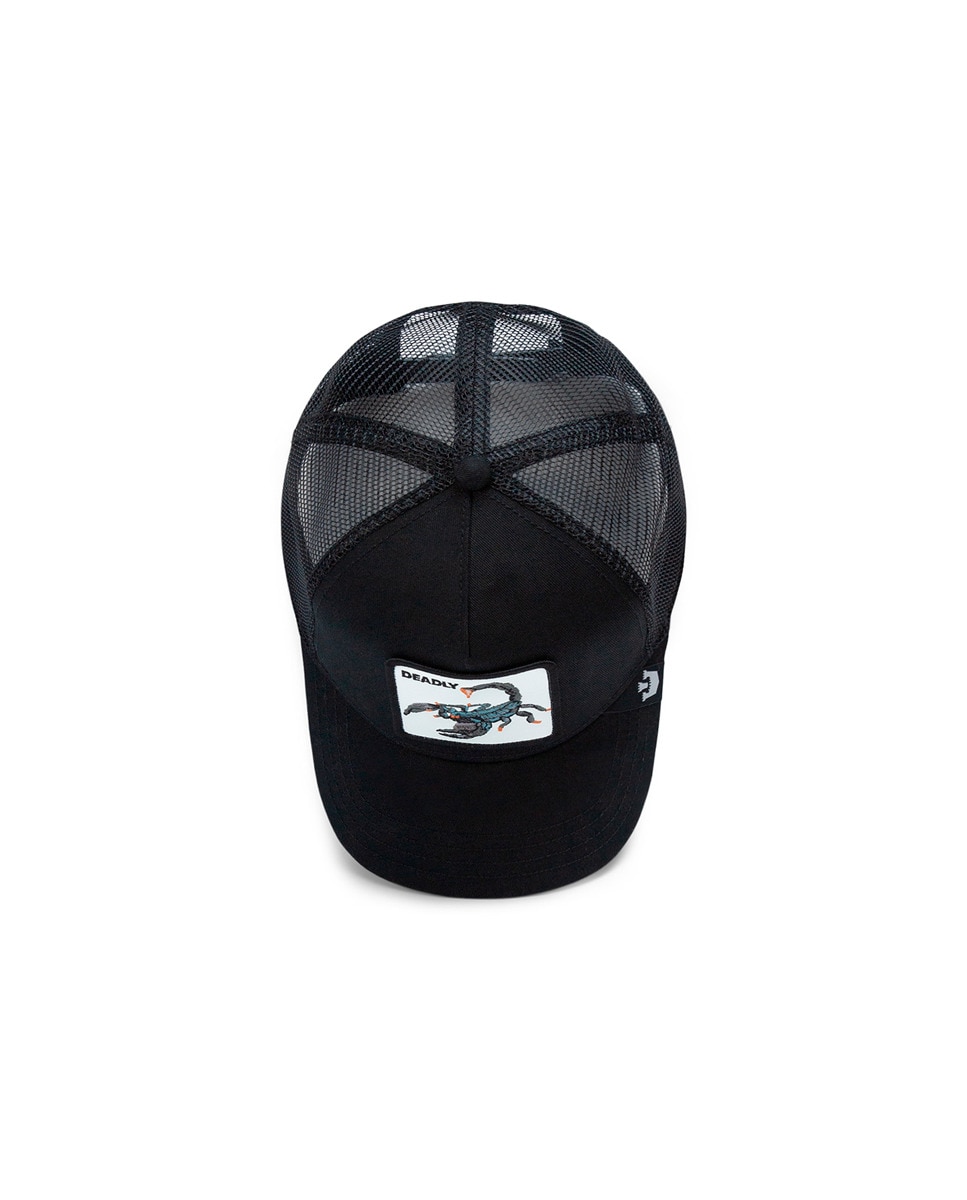 Boné Trucker com Emblema de Escorpião à Frente Preto-5