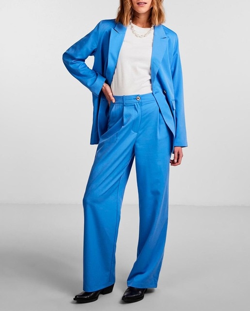 Imagen 0 de Pantalón palazzo ancho de mujer de tiro alto