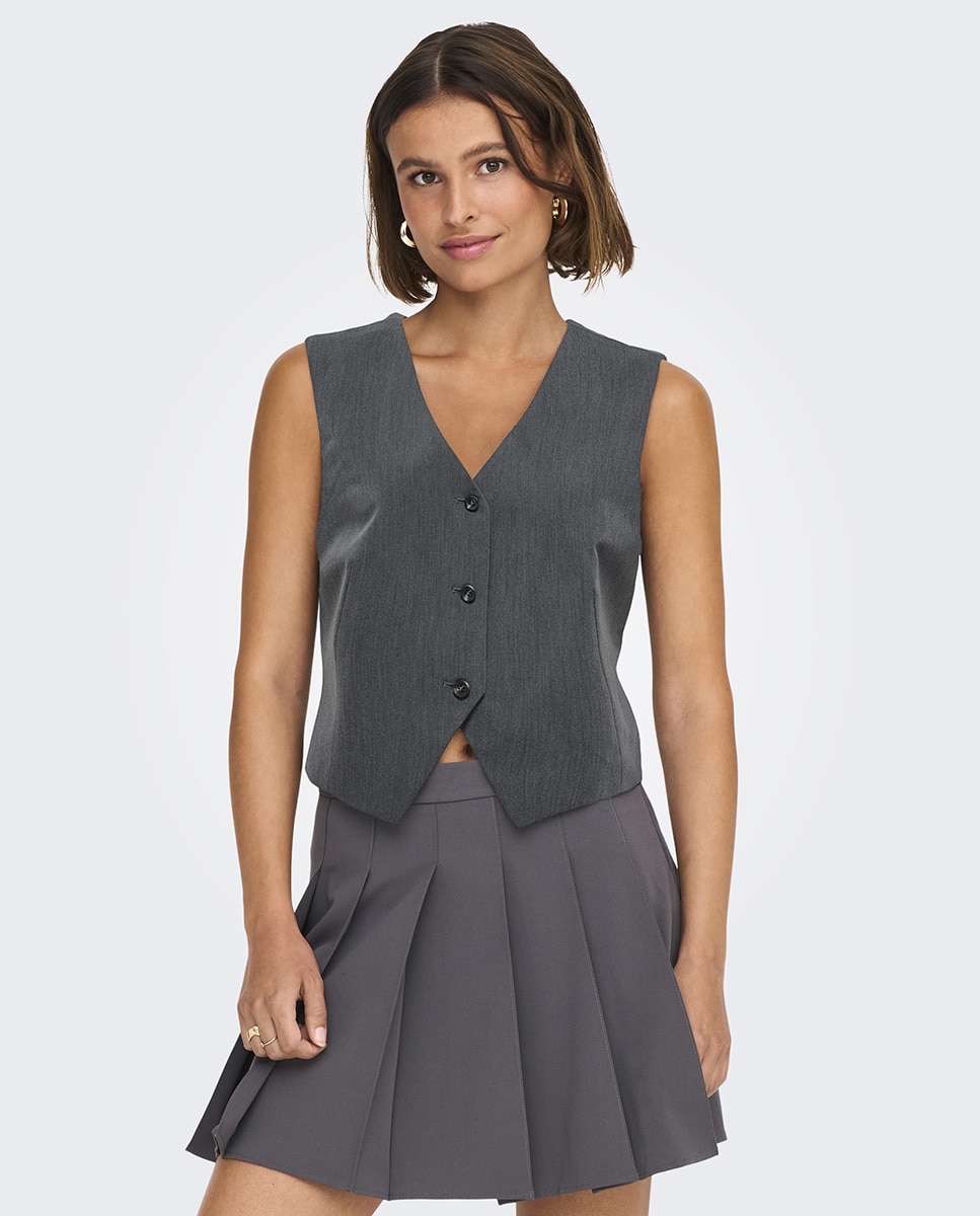 Chaleco Only Nora Beige Para Mujer -b