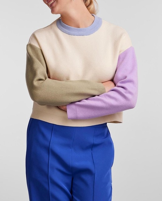 Imagen 0 de Jersey de mujer corto con detalles color block