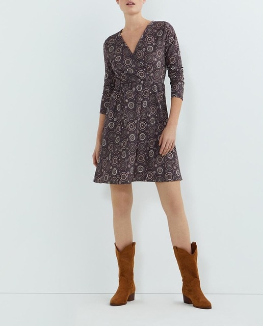 Imagen 0 de Vestido cruzado con escote en forma V