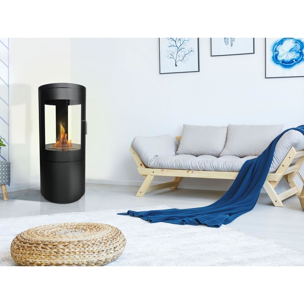 Estufa Bioetanol 3 kW Bestfire View 2 l Negro-6
