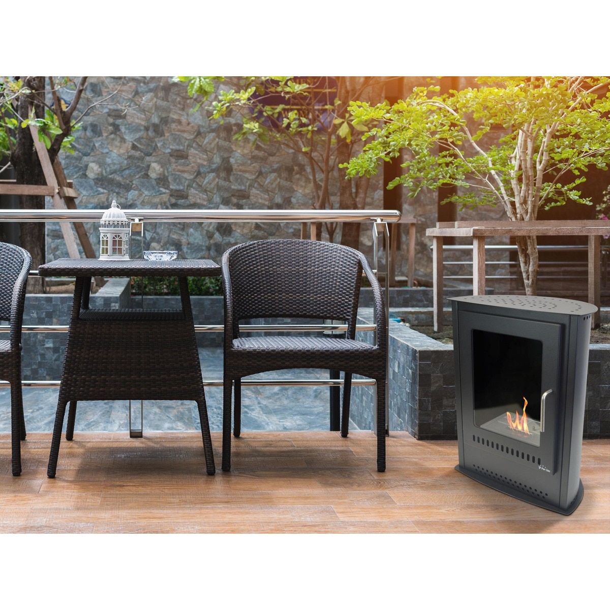 Estufa Bioetanol 2 kW Enio 1,5 l Negro-4