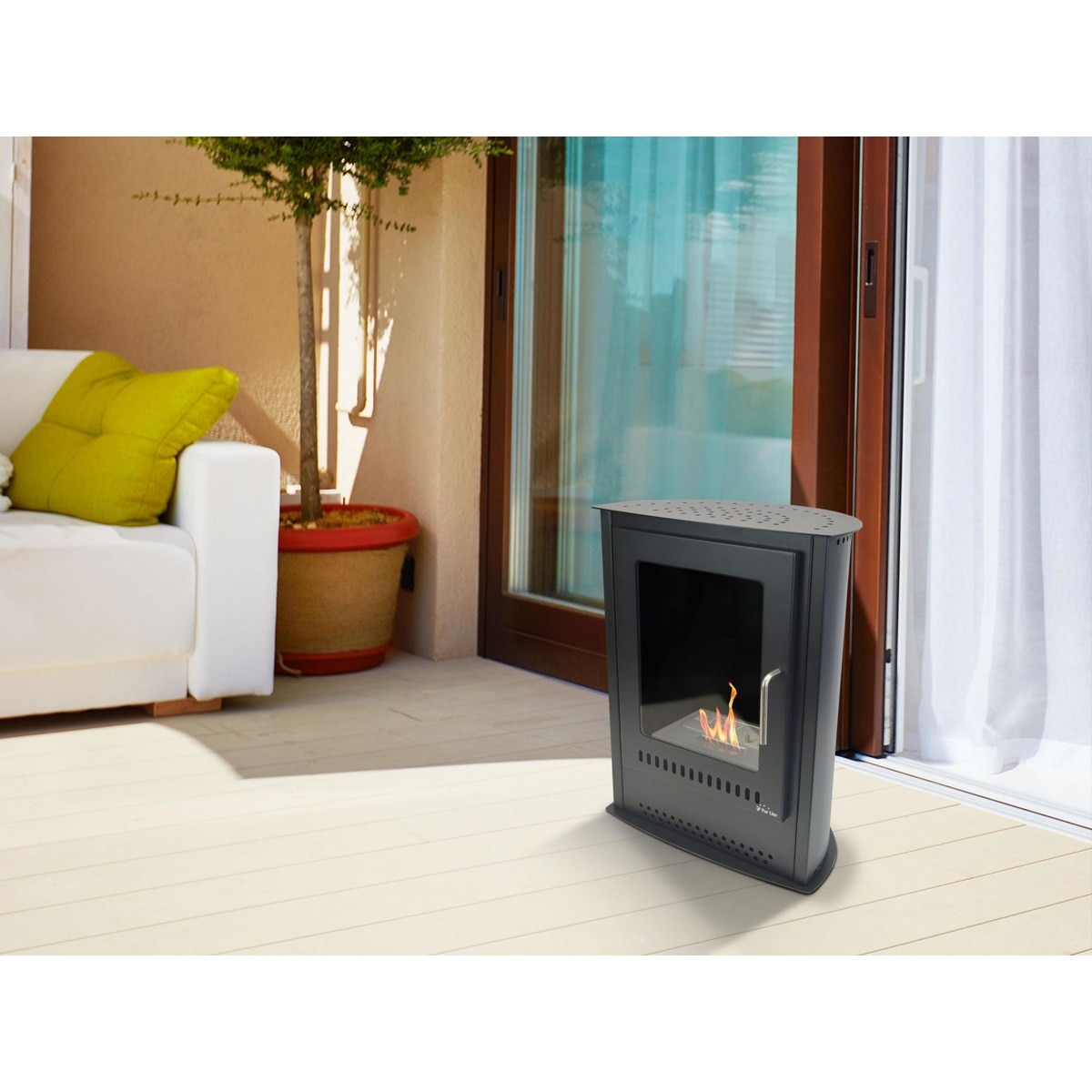 Estufa Bioetanol 2 kW Enio 1,5 l Negro-3