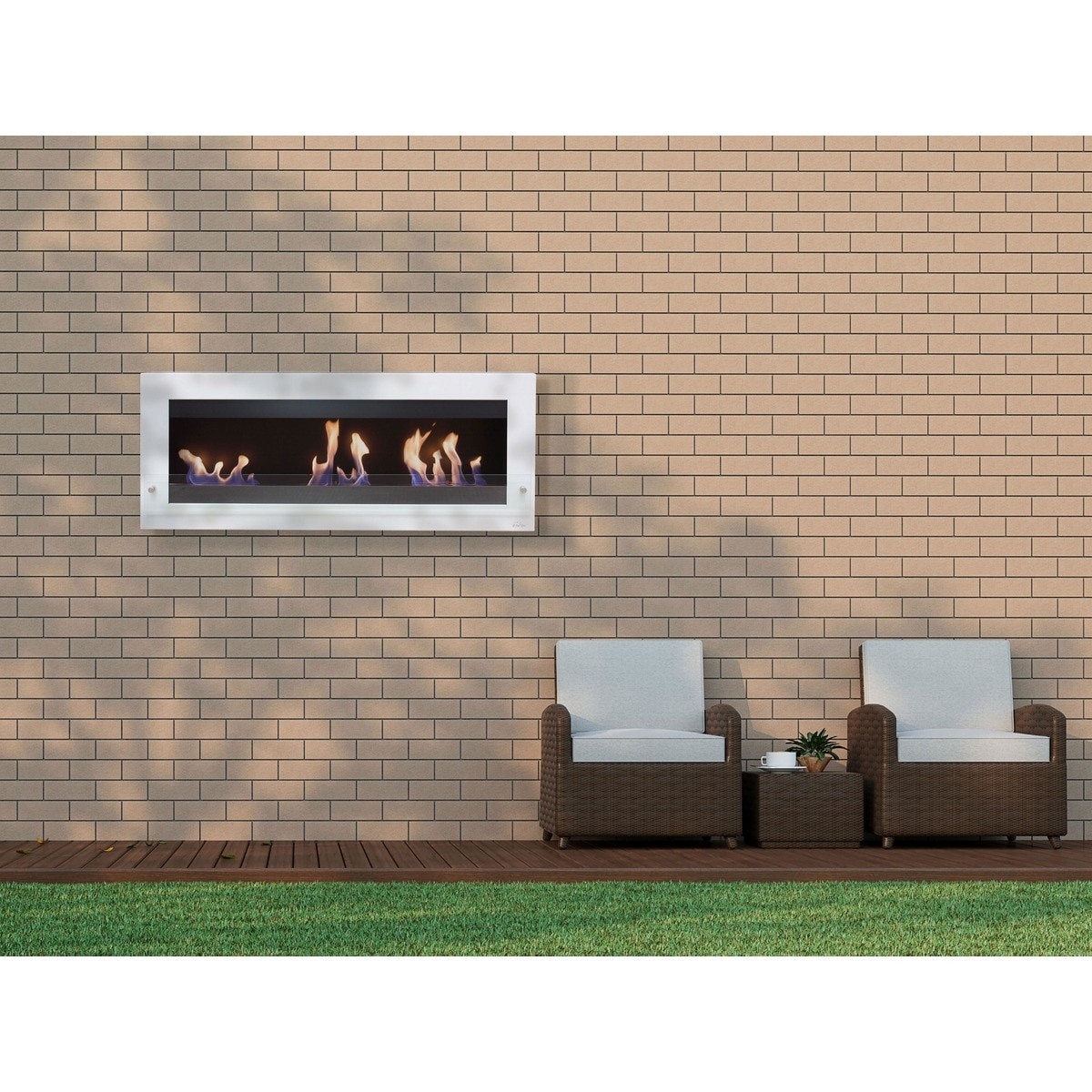 Chimenea Bioetanol 6 kW Melibea B 3,6 l Blanco-8