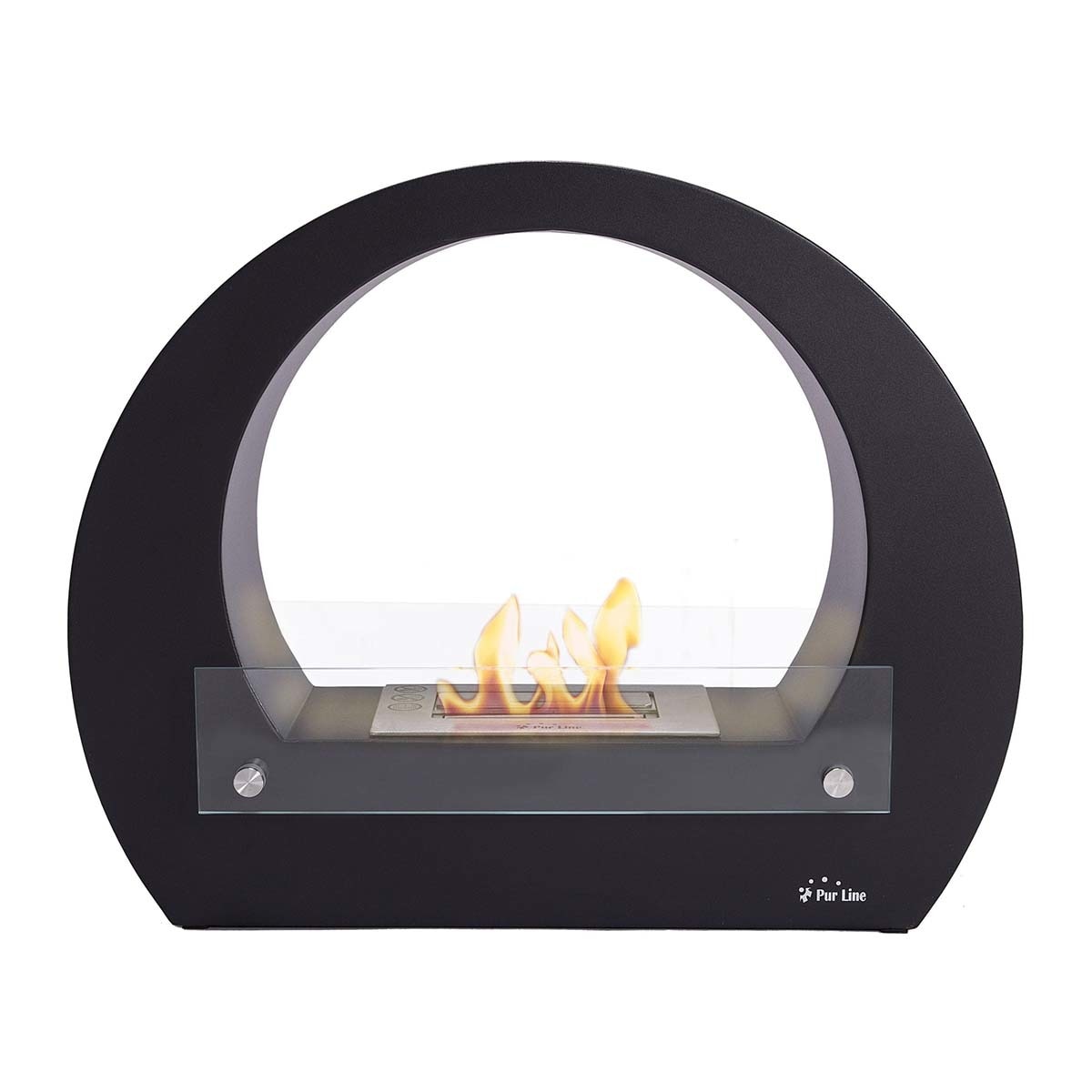 Chimenea Bioetanol de Suelo 2,5 kW Saturn B 1,5 l Negro-2