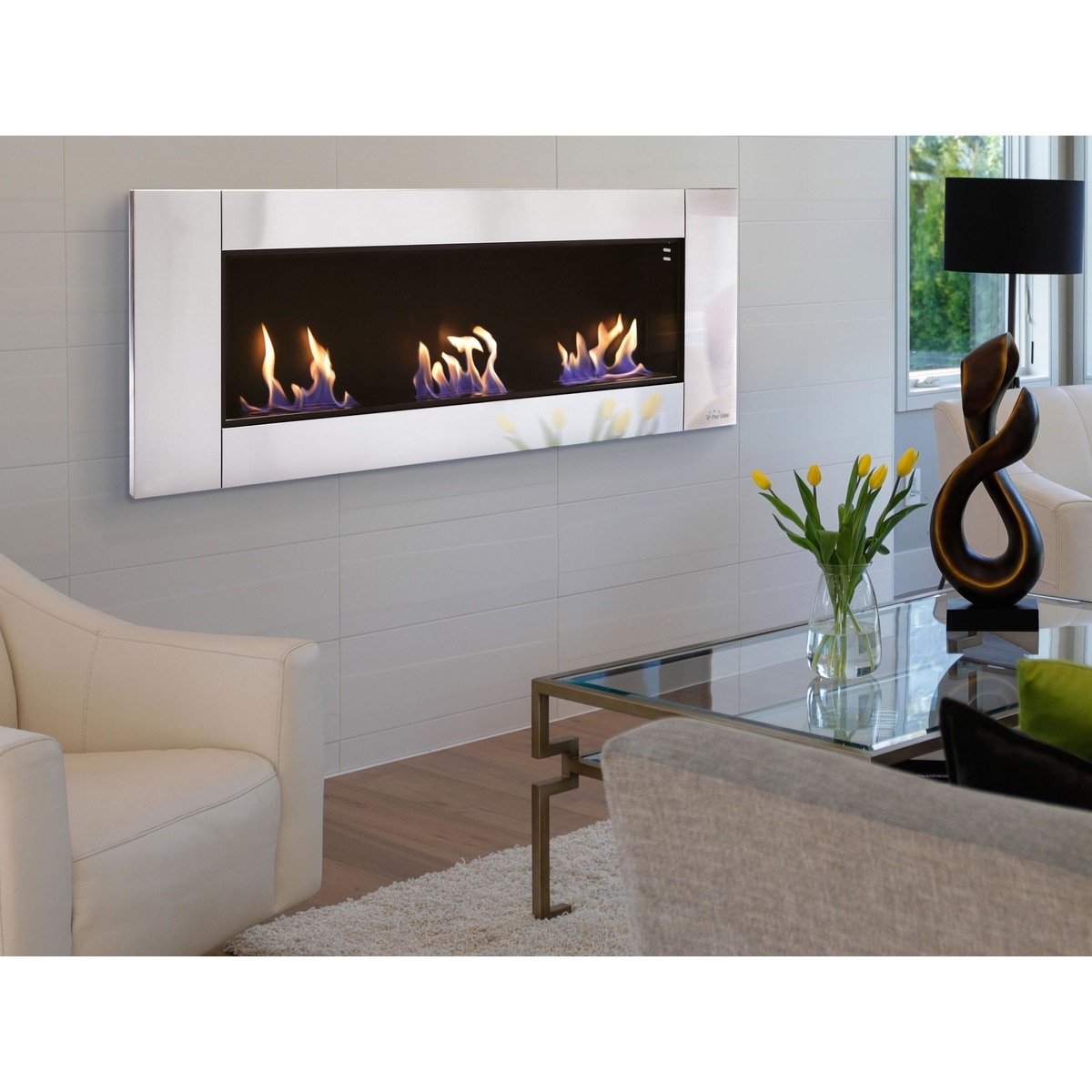 Chimenea Bioetanol 6 kW Zeus Triple Llama 3,6 l Gris-7