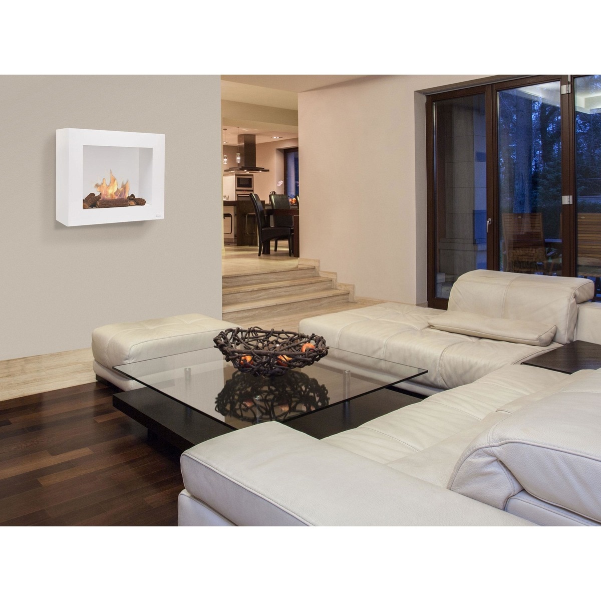 Chimenea Bioetanol 1,75 kW Bestbio con Regulador de Llama 1,2 l Blanco-7