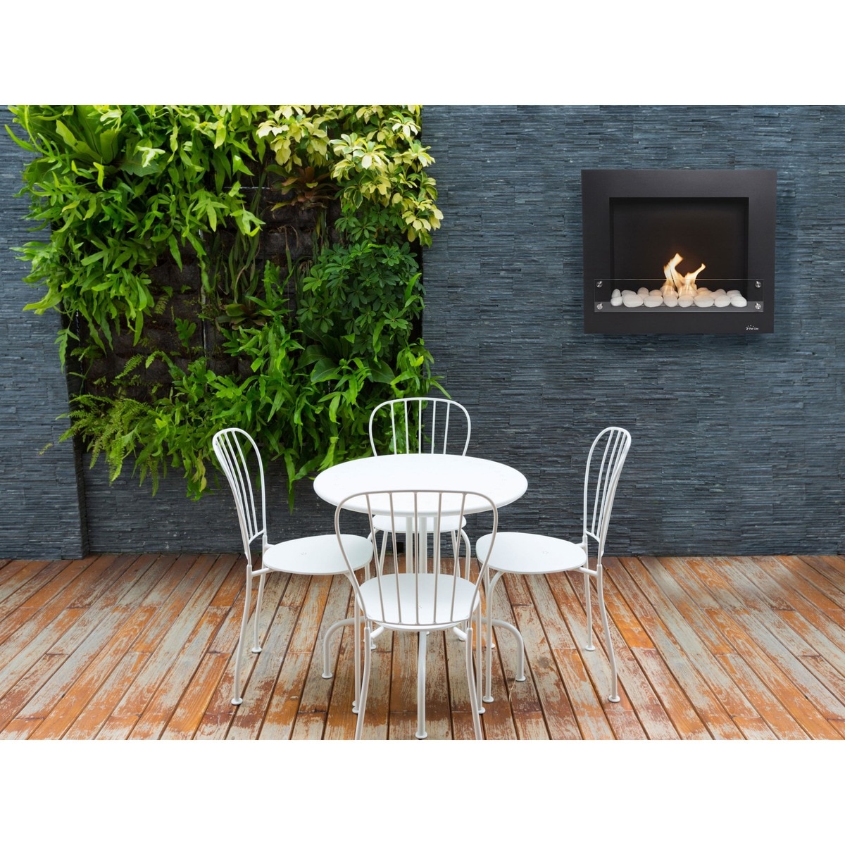 Chimenea Bioetanol 2 kW Bestbio Design con Regulador de Llama 1,2 l Negro-10
