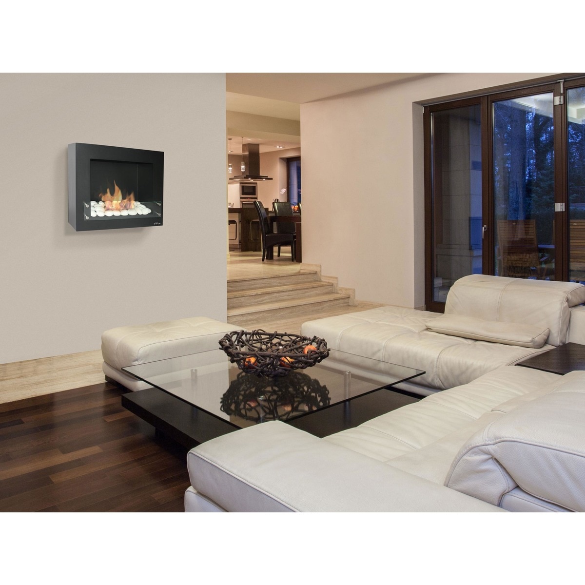 Chimenea Bioetanol 2 kW Bestbio Design con Regulador de Llama 1,2 l Negro-9