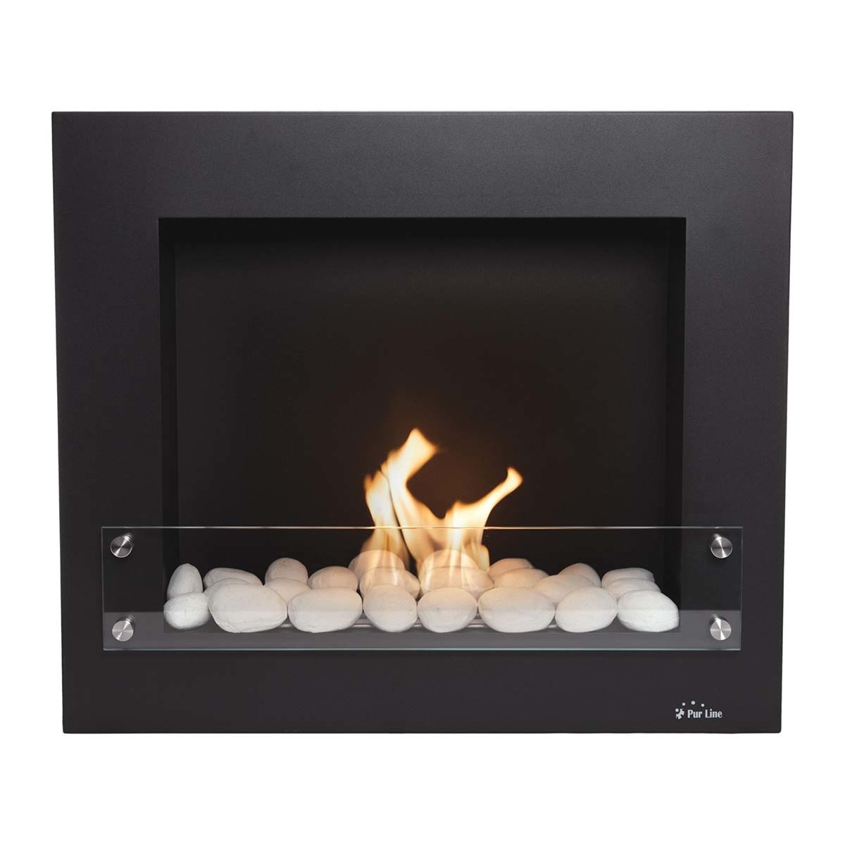 Chimenea Bioetanol 2 kW Bestbio Design con Regulador de Llama 1,2 l Negro-2