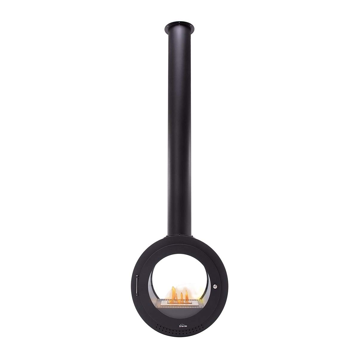 Chimenea Bioetanol Techo 2,5 kW Syke Redonda 1 l Negro-2
