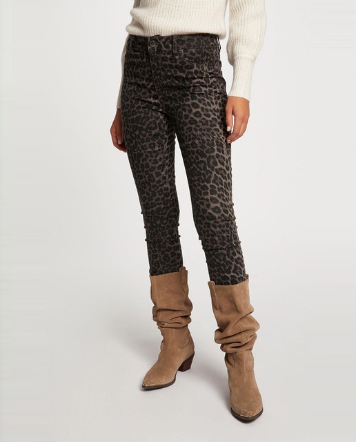 Imagen 0 de Vaquero skinny estampado de leopardo