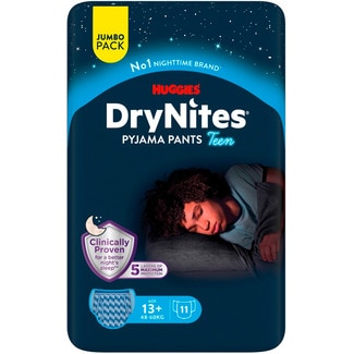 Fraldas Cueca Drynites Média para Teens Menino +13 embalagem 11 unidades - Huggies