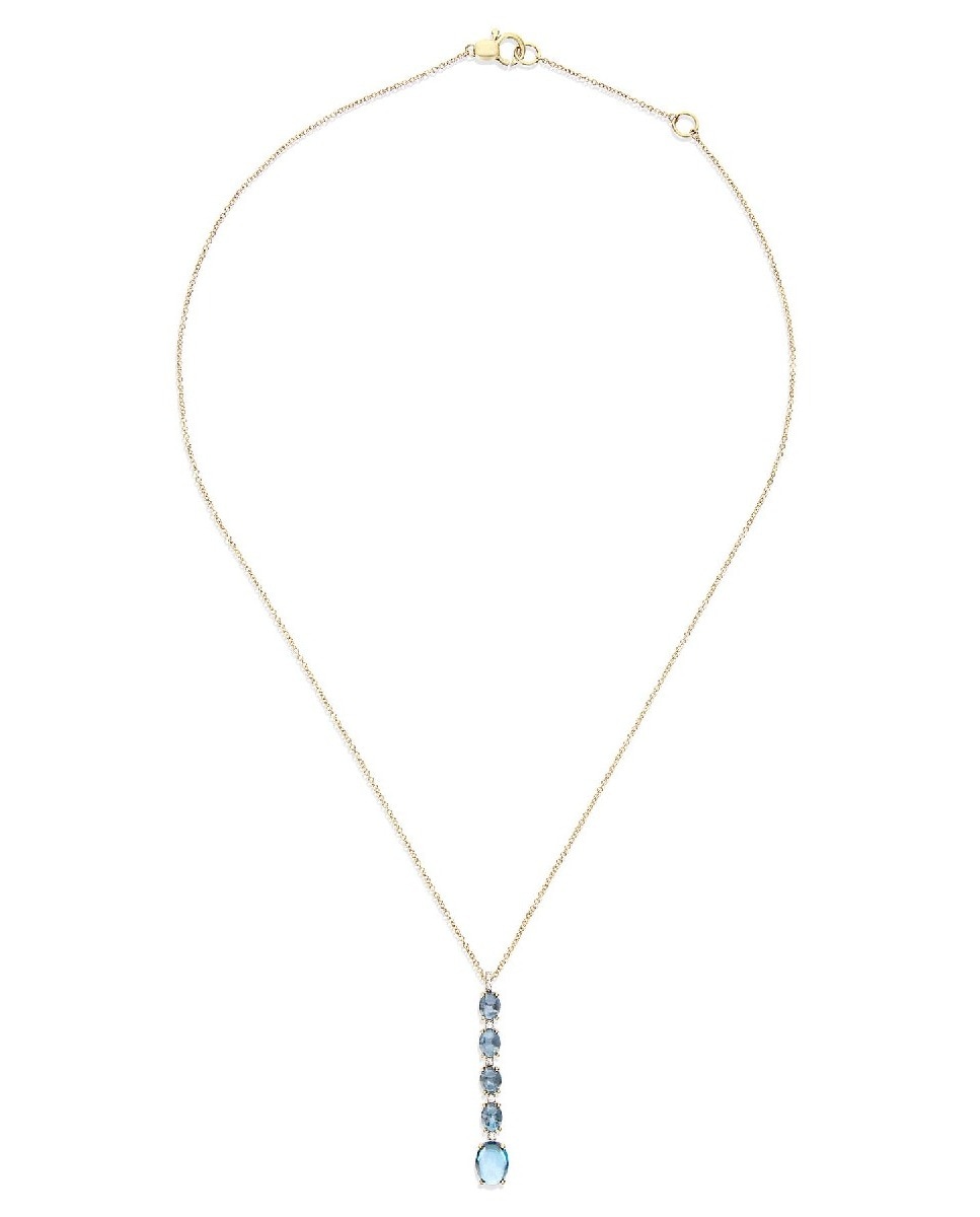 Colar Azure em Ouro, Diamantes e Topazio Azul 3