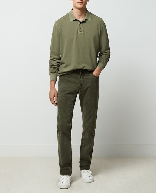 Imagen 0 de Pantalón de hombre ESSENTIAL recto en algodón elastómero