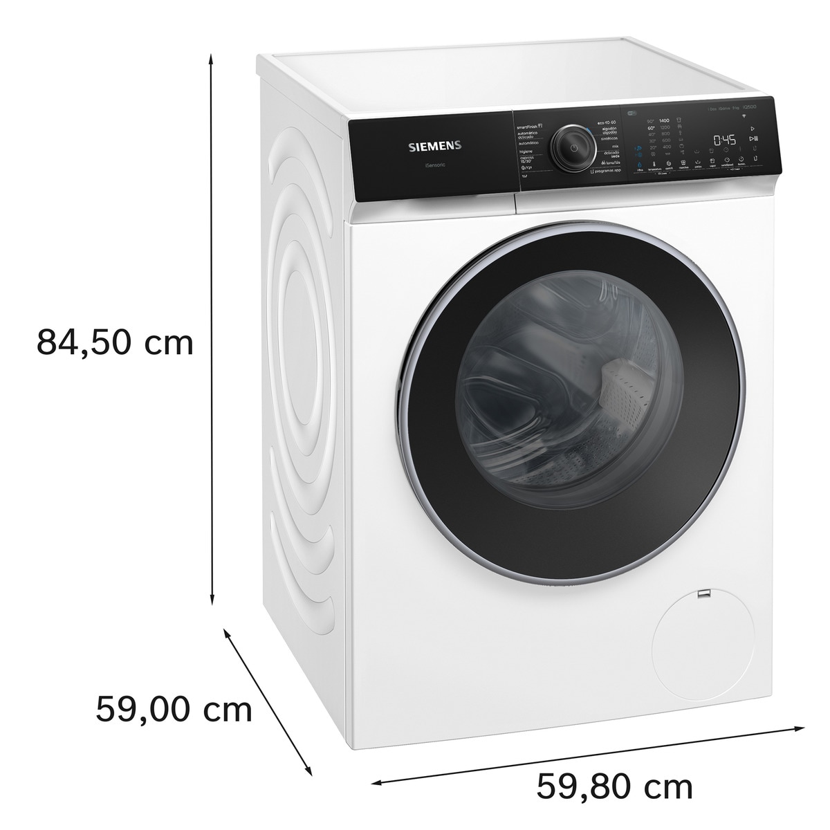 Lavadora Siemens 9 kg / 1400 rpm con autodosificación iQ500 - WG44H2A0ES Blanco-2