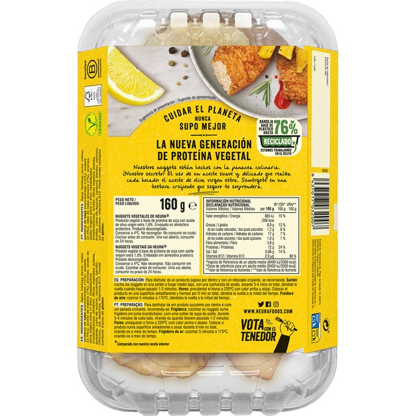 nuggets originales 100% vegetal envase 160 g