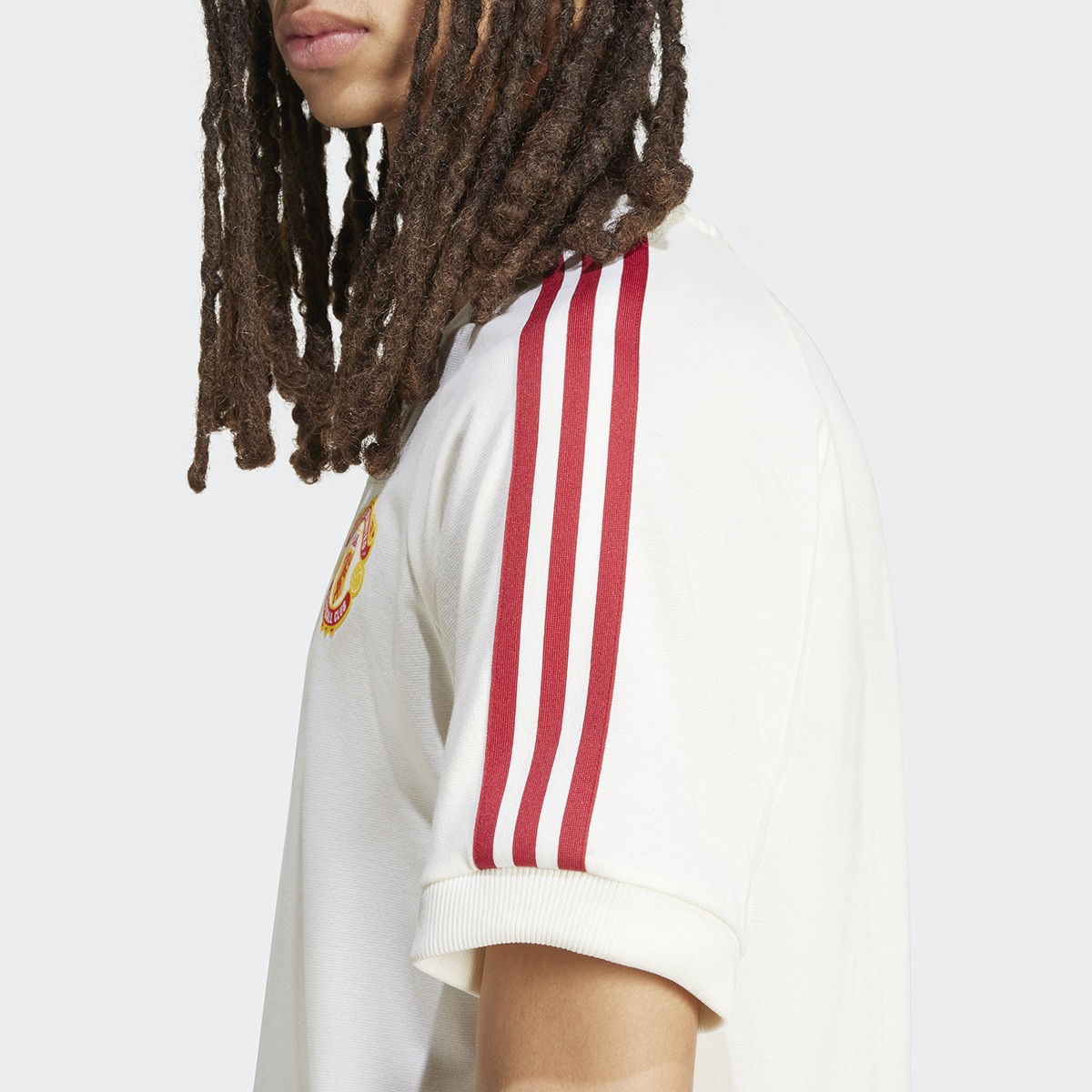 T-shirt de Homem Adicolor Classics Manchester United FC 3 Faixas Branco-4