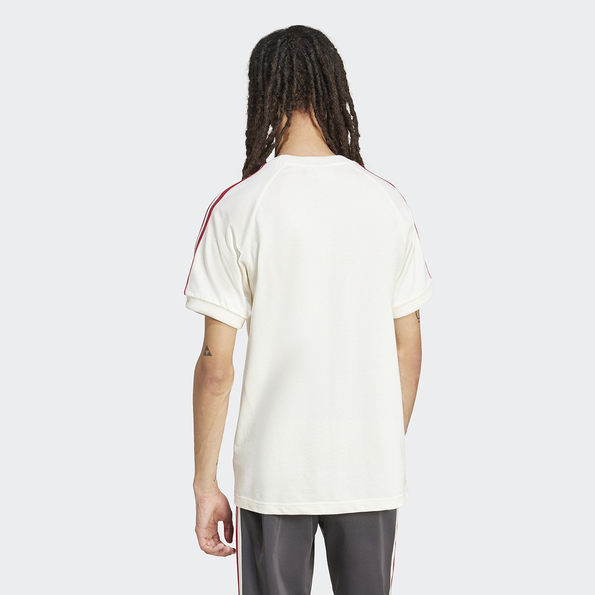 T-shirt de Homem Adicolor Classics Manchester United FC 3 Faixas Branco-2