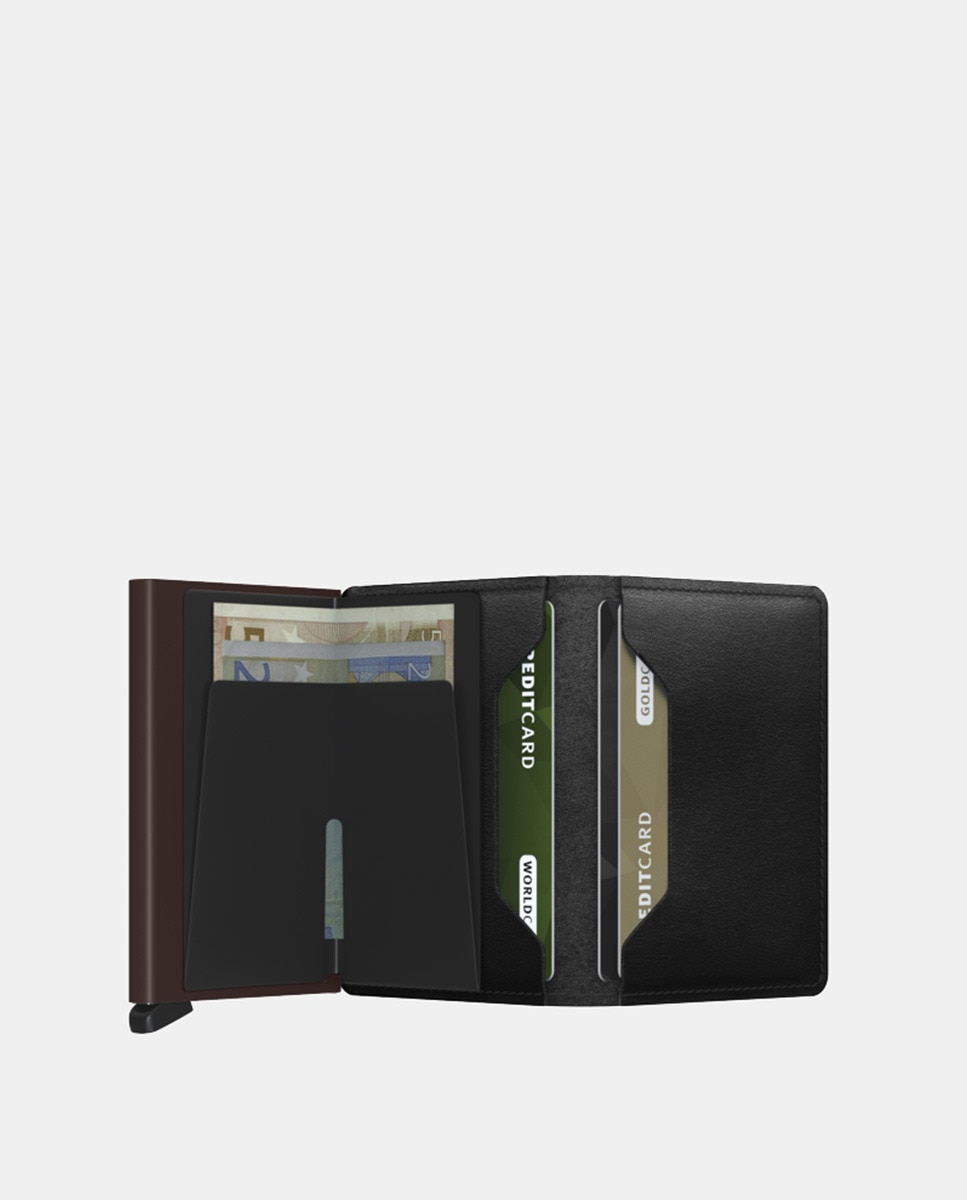 Porta-Cartões em Pele Preto-3