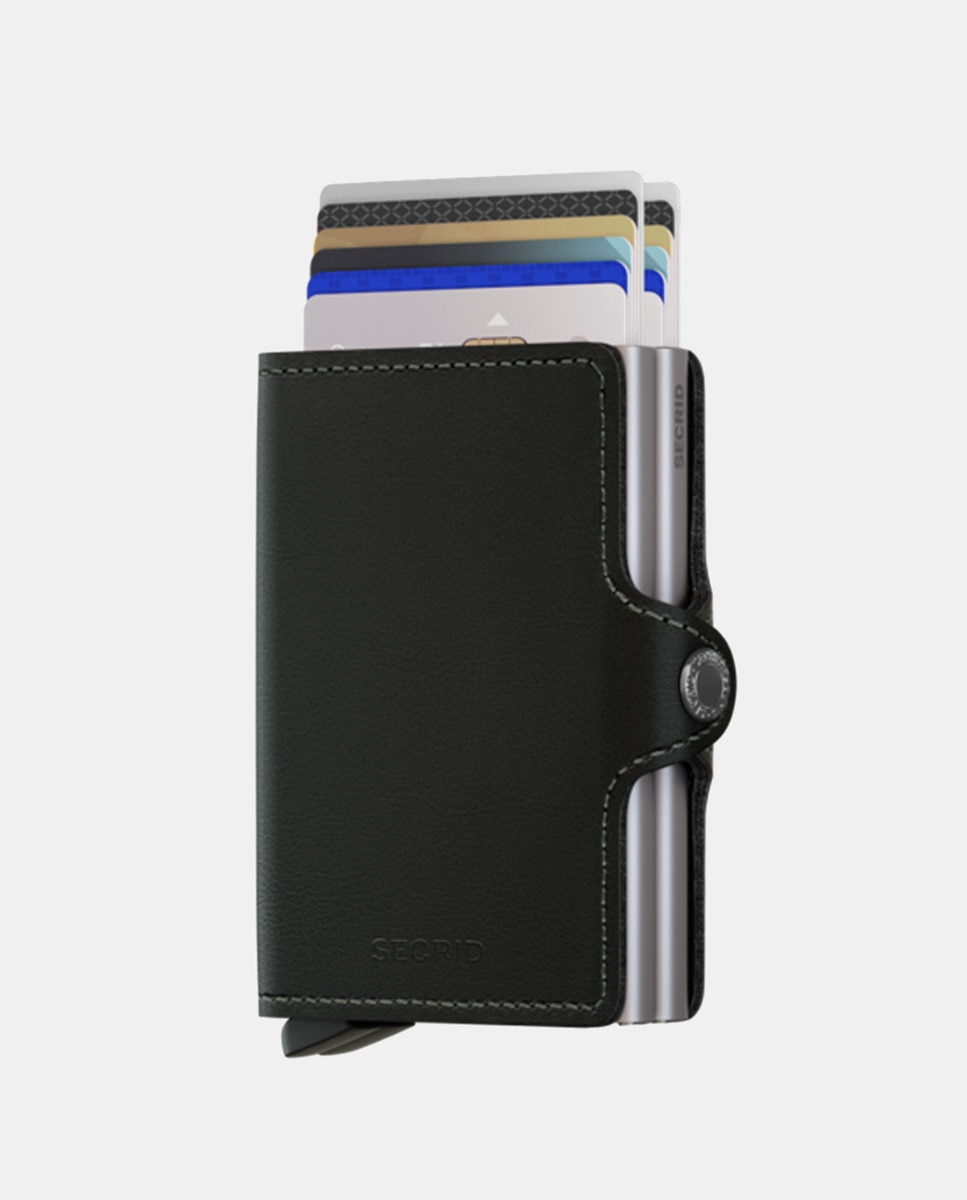 Porta-Cartões em Pele Preto-2