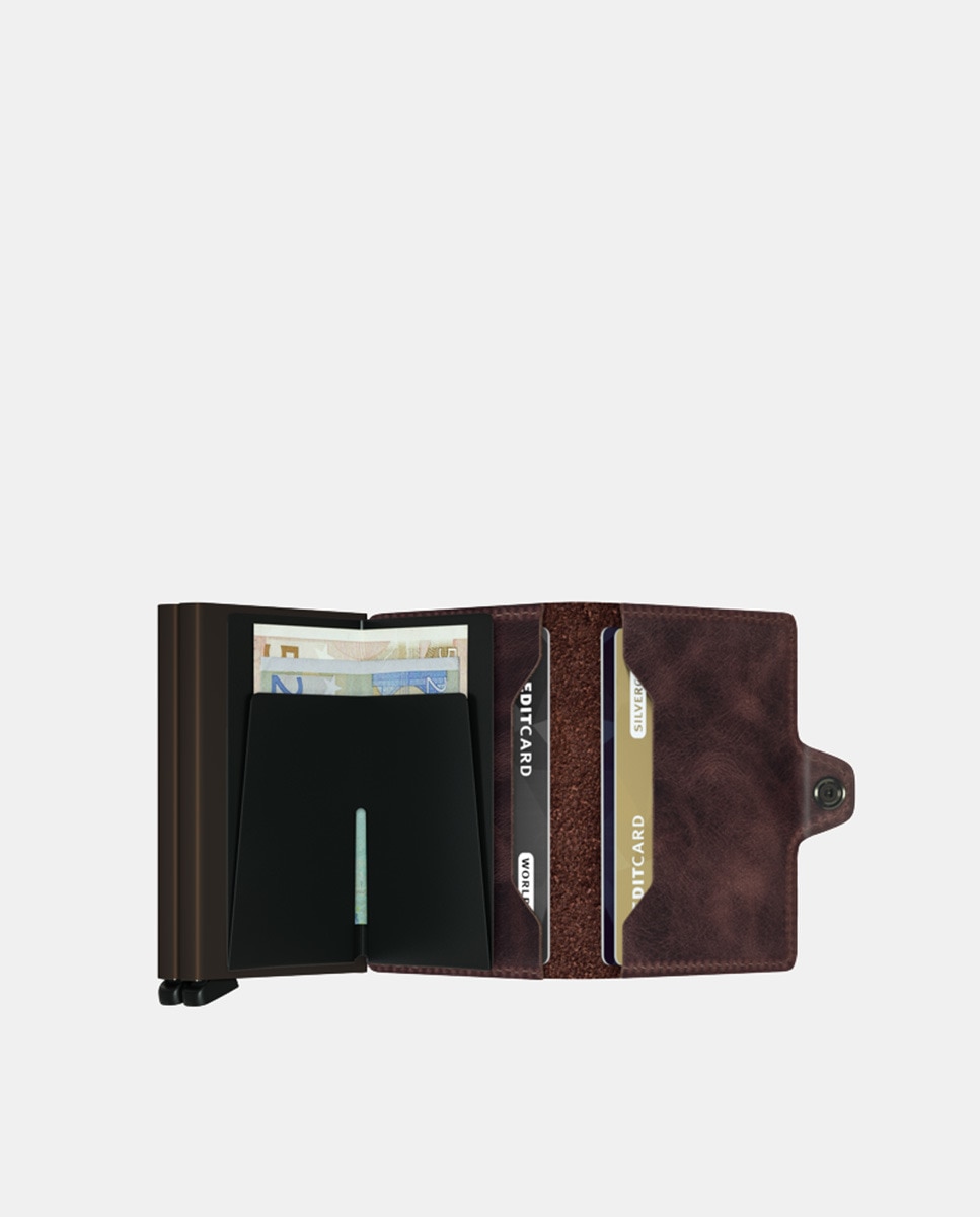 Carteira Mini Antirroubo Castanho-3