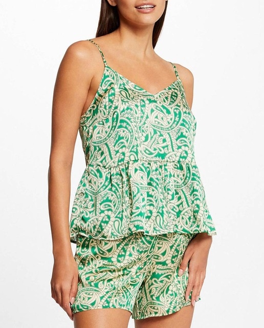 Imagen 0 de Blusa tirantes finos estampado cachemira