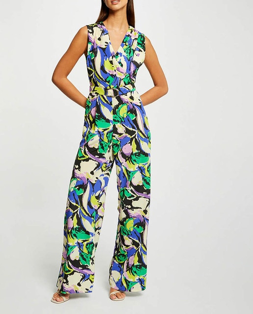 Imagen 0 de Mono largo de pernera ancha estampado