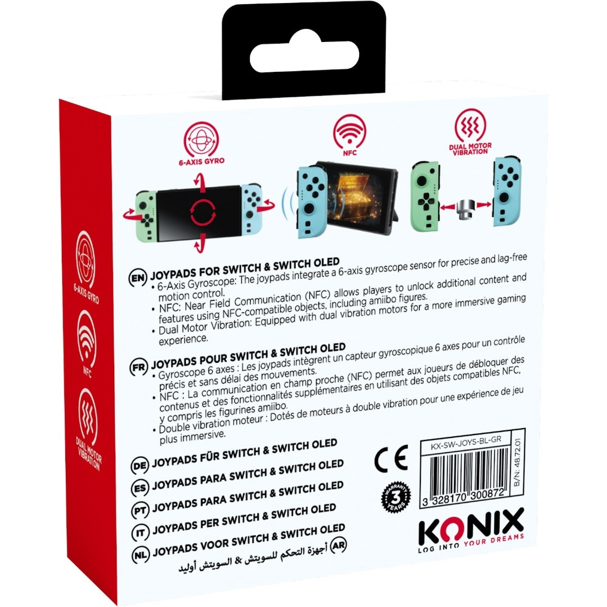 Joypads Konix para Nintendo Switch - Azul / Verde 6