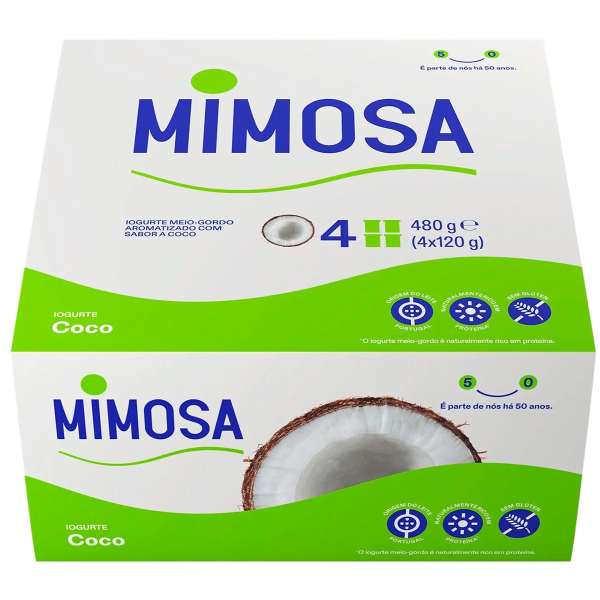 Iogurte Aroma Coco Pack 4 embalagem 120 g