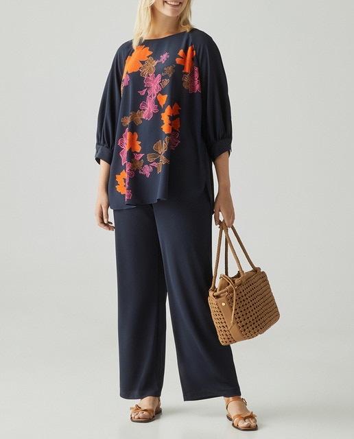 Imagen 0 de Pantalón de punto fluido de mujer cintura elástica