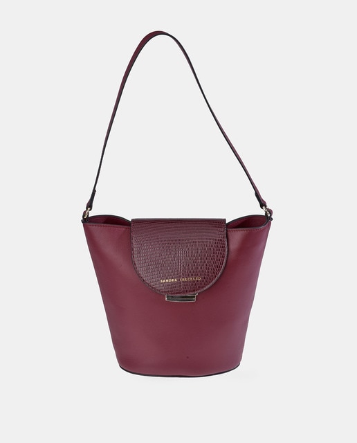 Imagem 0 de Mala Crossbody em Pele com Aba e Alça de Tiracolo Larga - Havana
