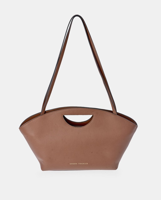 Imagem 0 de Mala Crossbody em Pele com Alças de Mão - Preto