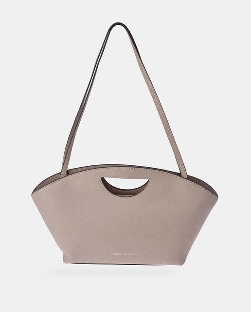 Imagem 0 de Mala Crossbody em Pele com Alças de Mão - Preto