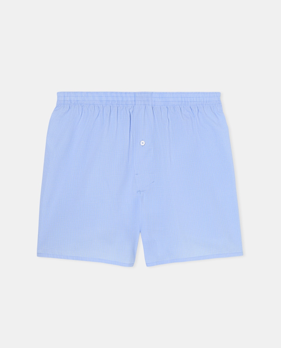 Pack de 2 Boxers em Tecido com Mini Vichy Azul-2