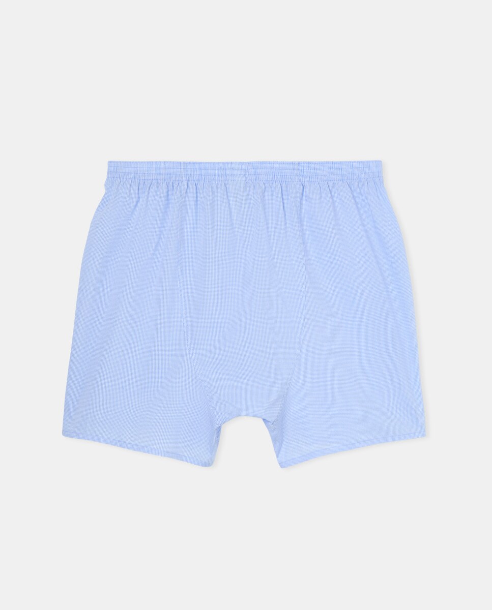 Pack de 2 Boxers em Tecido com Mini Vichy Azul-3
