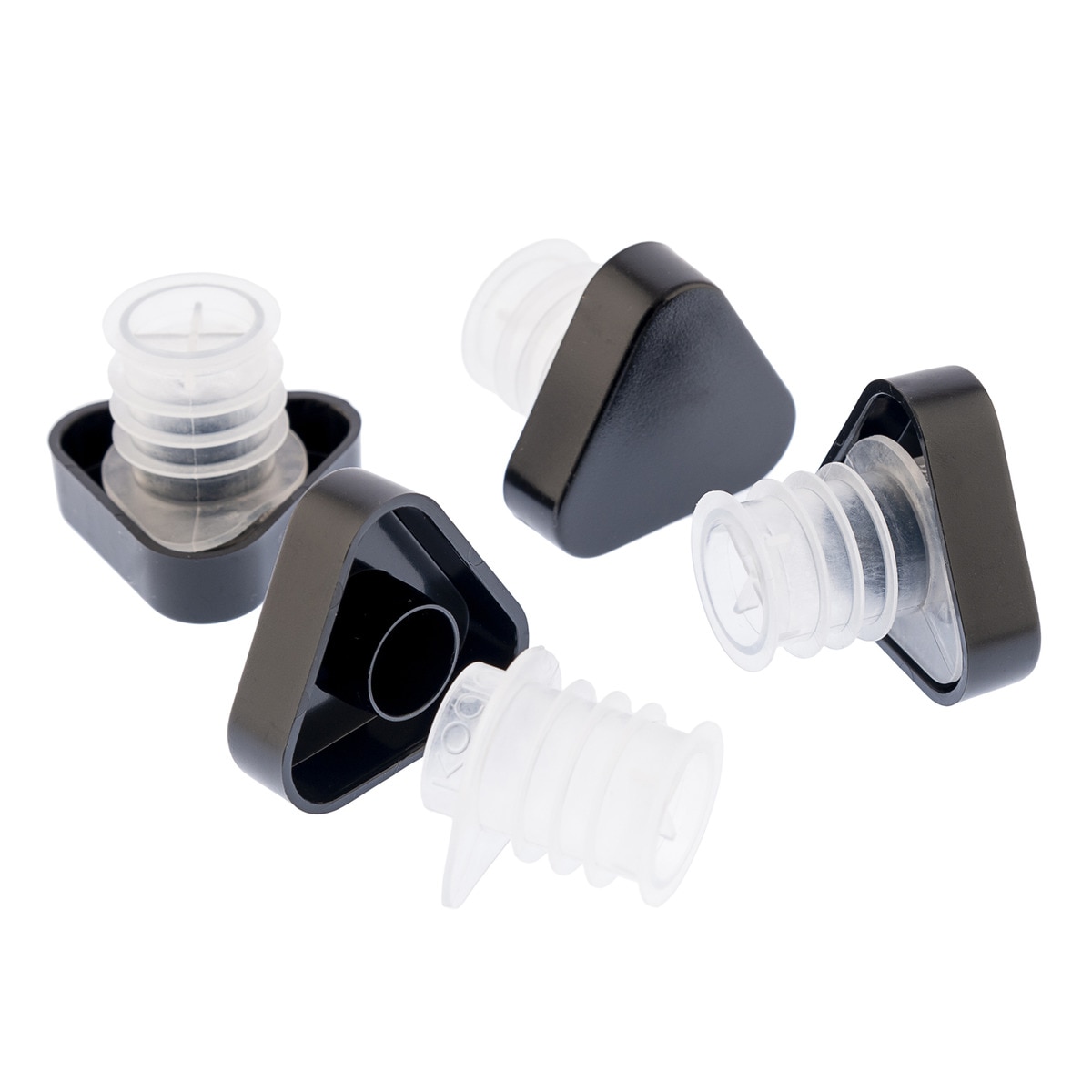 Pack 4 tapones antigoteo Triangular Koala Negro-1
