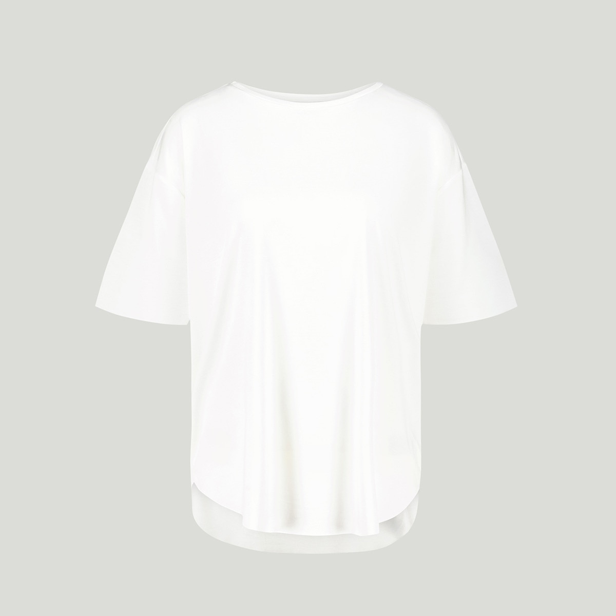 Camiseta manga corta suelta mujer Crudo-4