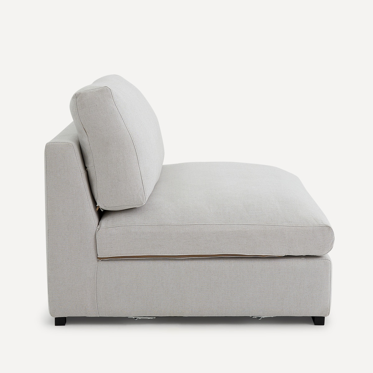 Módulo de 1 lugar sem braço de viscose e algodão Manhattan Pedra-3