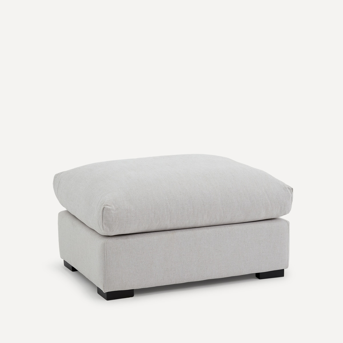 Pufe de viscose e algodão Manhattan Pedra-1